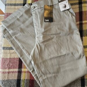 Lee Womens Light Gray Chinos